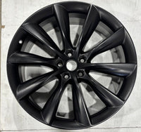 22x10 Rear Tesla Model X Turbine 2016 2017 2018 2019 2020 2021 OEM Wheel Rim BLK photo 3