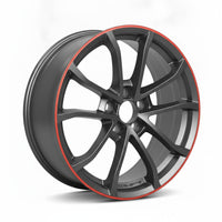 Chevrolet Corvette 2012 5538 OEM wheel rim 19 x 10 Black w/ Red Lip FRONT photo 2