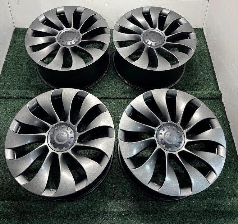 Staggered Set 21" Tesla Model Y Uberturbine 2020-2025 OEM Wheels Rims