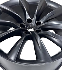21x8.5 Tesla Model S Turbine 2012 2013 2014 2015 2016 2017 OEM Wheel Rim Black photo 2