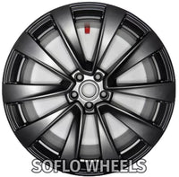 Charcoal 22” Staggered Set Alloy Factory OEM Wheel Rims 2022 2023 Tesla Model X photo 1